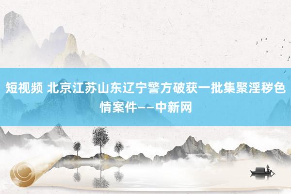 短视频 北京江苏山东辽宁警方破获一批集聚淫秽色情案件——中新网